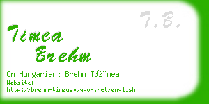 timea brehm business card